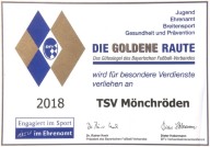 BFV - 2. Goldene Raute für den TSV Mönchröden 2018